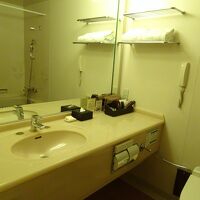 バスルームはやや狭い印象