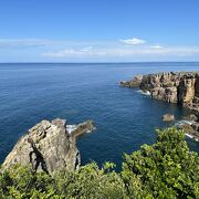 国の名勝に指定されている断崖の絶景