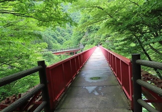 新山彦橋を見上げる位置にあります