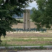 幢竿支柱。お寺の行事の時に旗を掲げた場所。