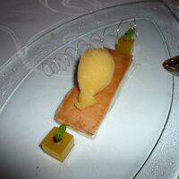 デザート；オレンジのシャーベット