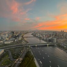 信濃川の夕景