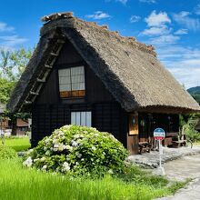 茅葺屋根のかわいらしいお店です