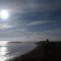 部屋から見た朝の青島