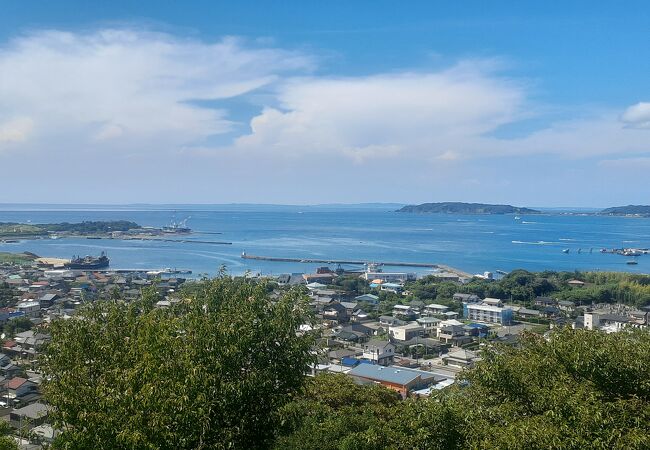 館山城からきれいに眺めることができました