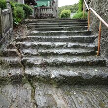 流水岩の階段