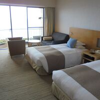 テラス付きのツインルーム