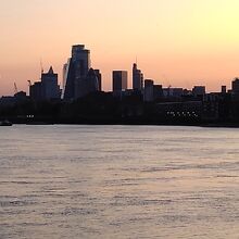 ボートからの夕景