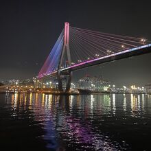 船から臨む釜山大橋