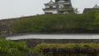 江戸時代の建築の櫓が現存し、原型に忠実に復元した天守もある。