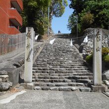 冠山への階段