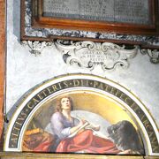 祭壇左手に若いヨハネを描いたフレスコ