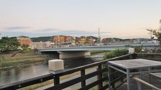 御池通りの先にある橋