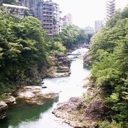 滝見橋;`鬼怒川/渓谷とホテル群`が