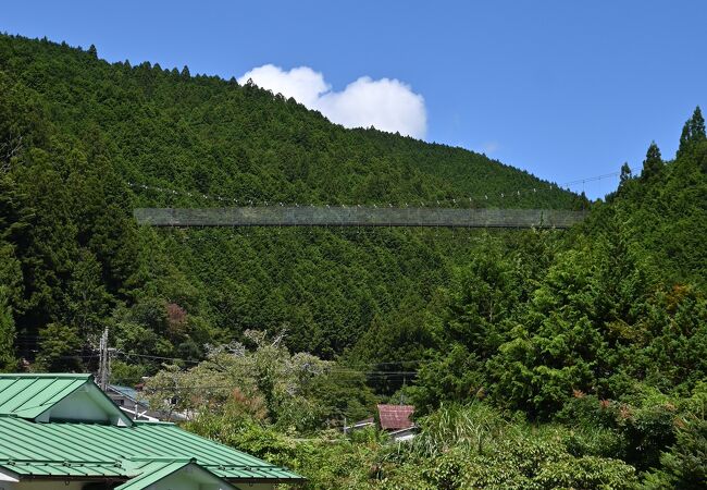 山間にかかる「かりがね橋」からの眺めはお勧め