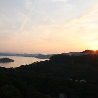 部屋からの夕景です