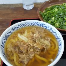 なぞの大量のネギ、肉うどんは美味い