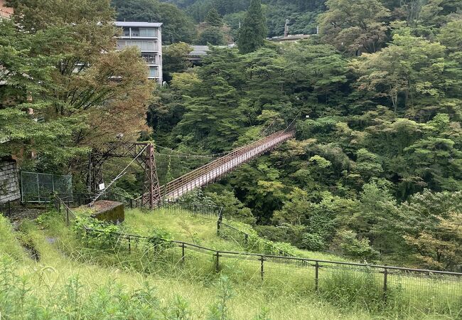 廃墟群が見える橋