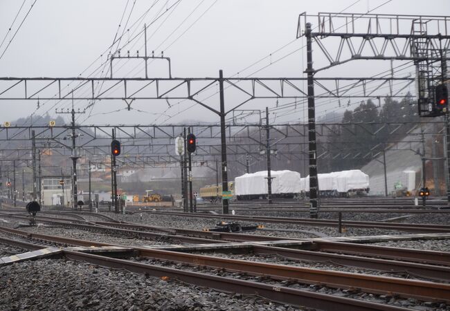 西武秩父線横瀬駅近くの引き込み線がいくつか