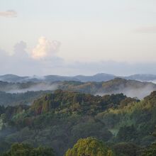 窓から見える風景はきれいです。