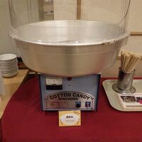 夕食会場の綿あめ