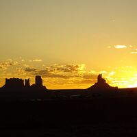 コテージから見た朝焼け