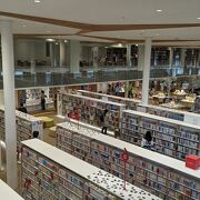 図書館が新しくて大きいです。科学館もあります。