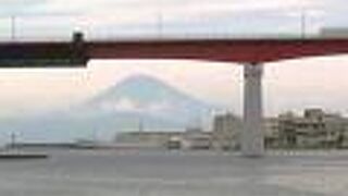 富士山と城ケ島大橋大橋が同じ風景;一枚のフィルムに