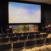 桜島の動画をミニシアターで