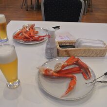 この時はカニ食べ放題だった。