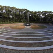 長崎の原爆が落とされた場所にある公園