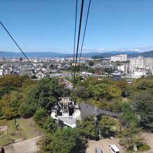 ロープウエイから見る岐阜の町。