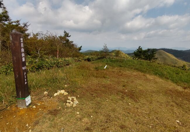 気軽に草原の山をハイキング、可愛いウメバチソウに出会う