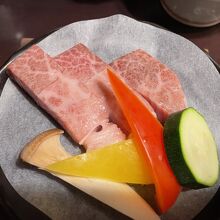 夕食の村上牛