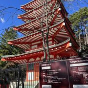 石段と五重塔と富士山と浅間神社