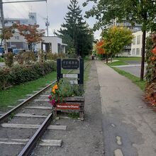 廃線を生かした散歩道