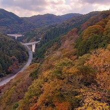 三井野大橋からループ橋を見下ろす