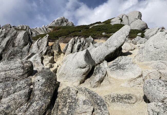 急登を登り切ると感動のアルプスの絶景