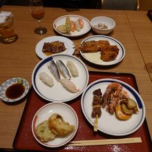 夕食は海鮮ビュッフェ