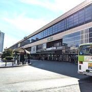 新幹線の盛岡駅ビルは立派。
