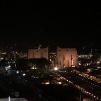 屋上から見た夜のルクソール神殿