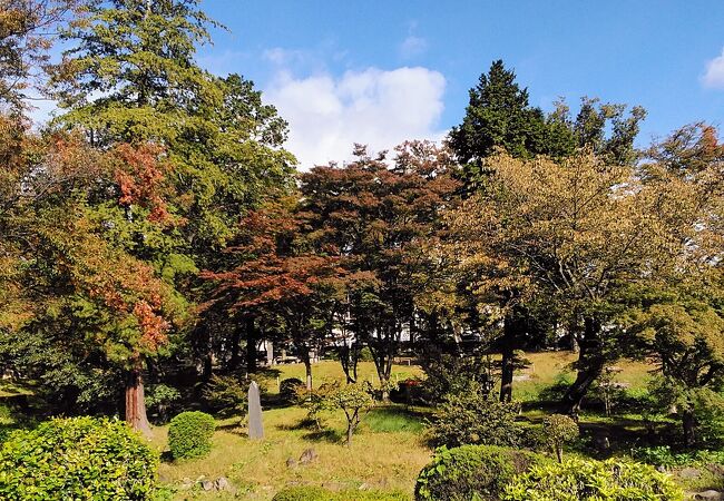 福島城跡の少ない遺構の一つの紅葉山