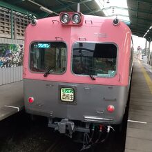 中央前橋駅に停車している上毛電鉄線車両