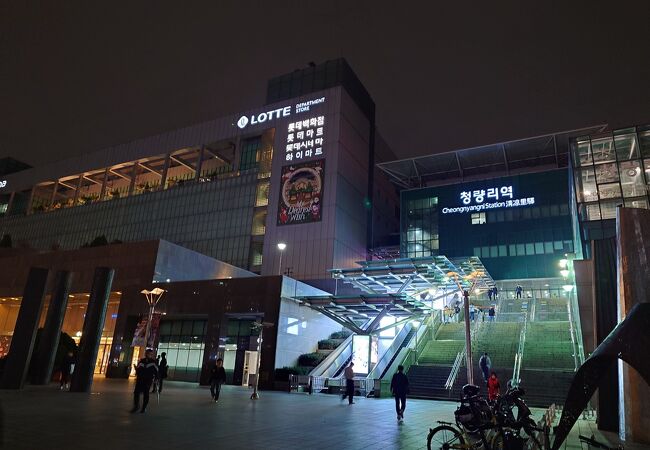 都会的な建物だが、なんとなく庶民的な雰囲気を残す駅