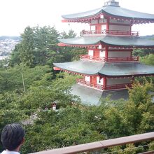 展望デッキからの五重塔