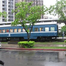 七星公園に展示された電車