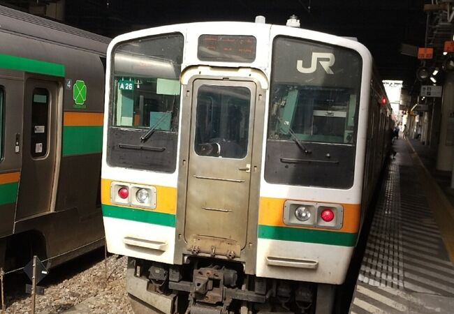 JR上越線 高崎から水上まではロングシート車両が殆んどです