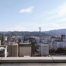 東側の眺望　福島駅の東口の景色