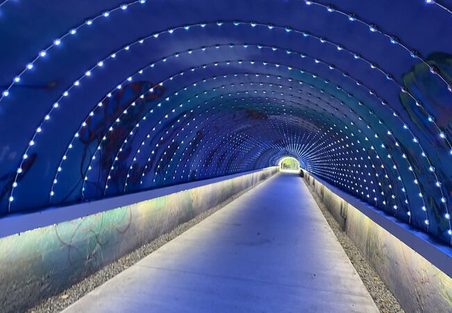 綺麗に装飾されたトンネルが見どころ