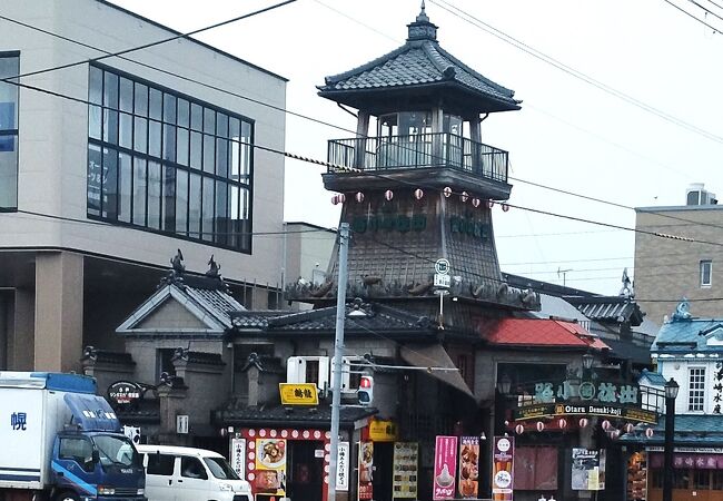 小樽運河近くの飲食店街